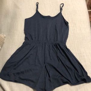 navy blue h&m romper